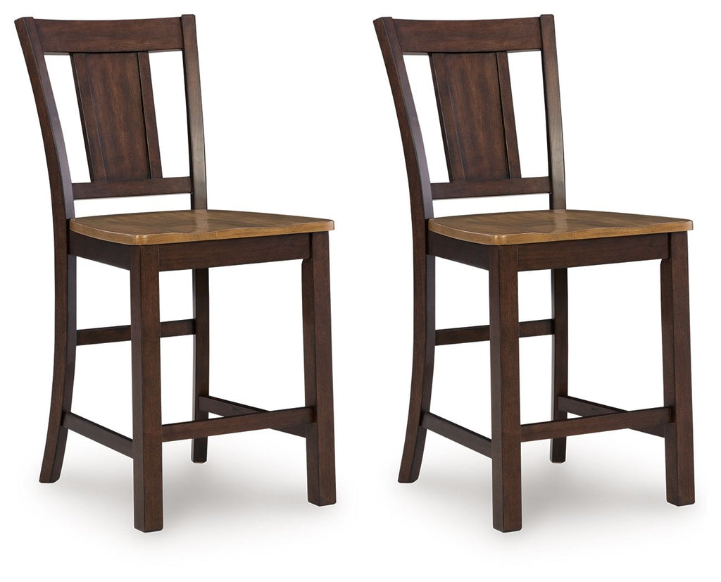 Rylandeen - Barstool (Set of 2) - Light Brown / Dark Brown - Stylish Home Furniture