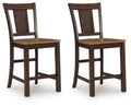 Rylandeen - Barstool (Set of 2) - Light Brown / Dark Brown - Stylish Home Furniture