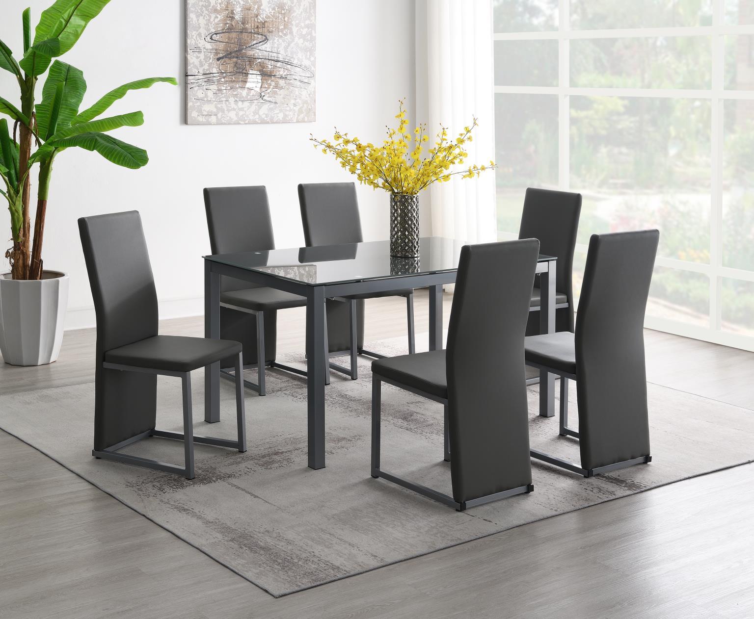 D227 - Dining Table - Charcoal - Stylish Home Furniture