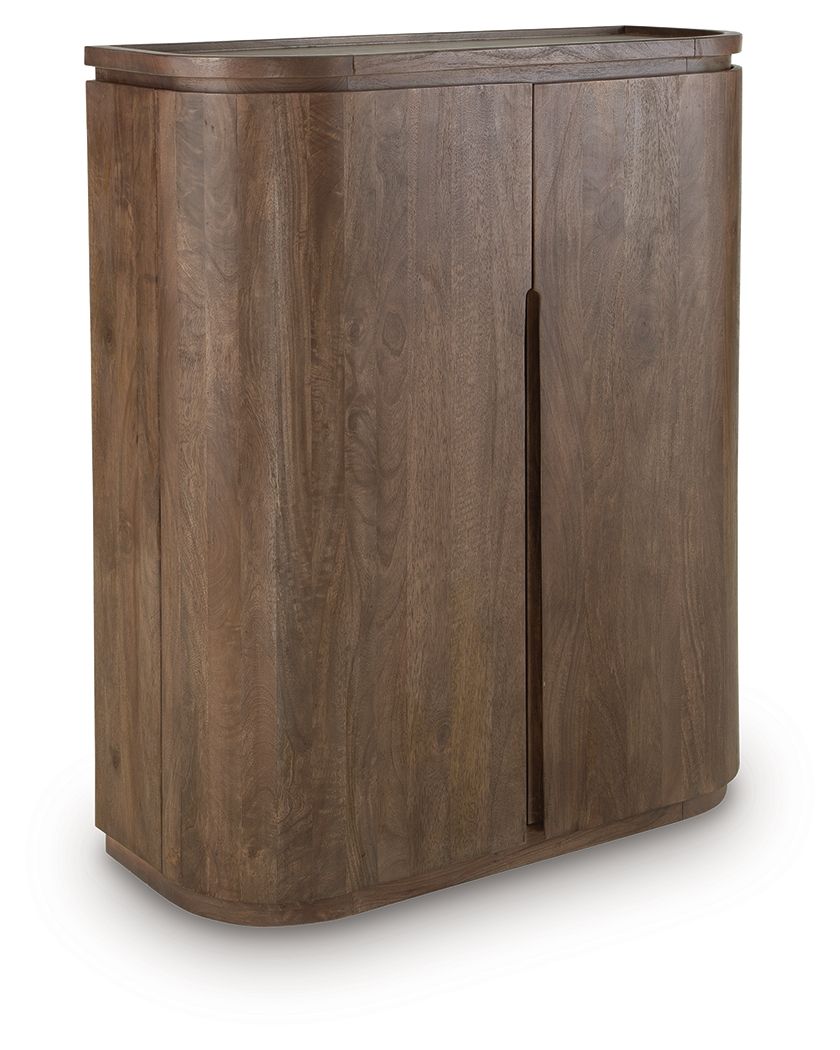 Landermont - Bar Cabinet - Medium Brown - Stylish Home Furniture