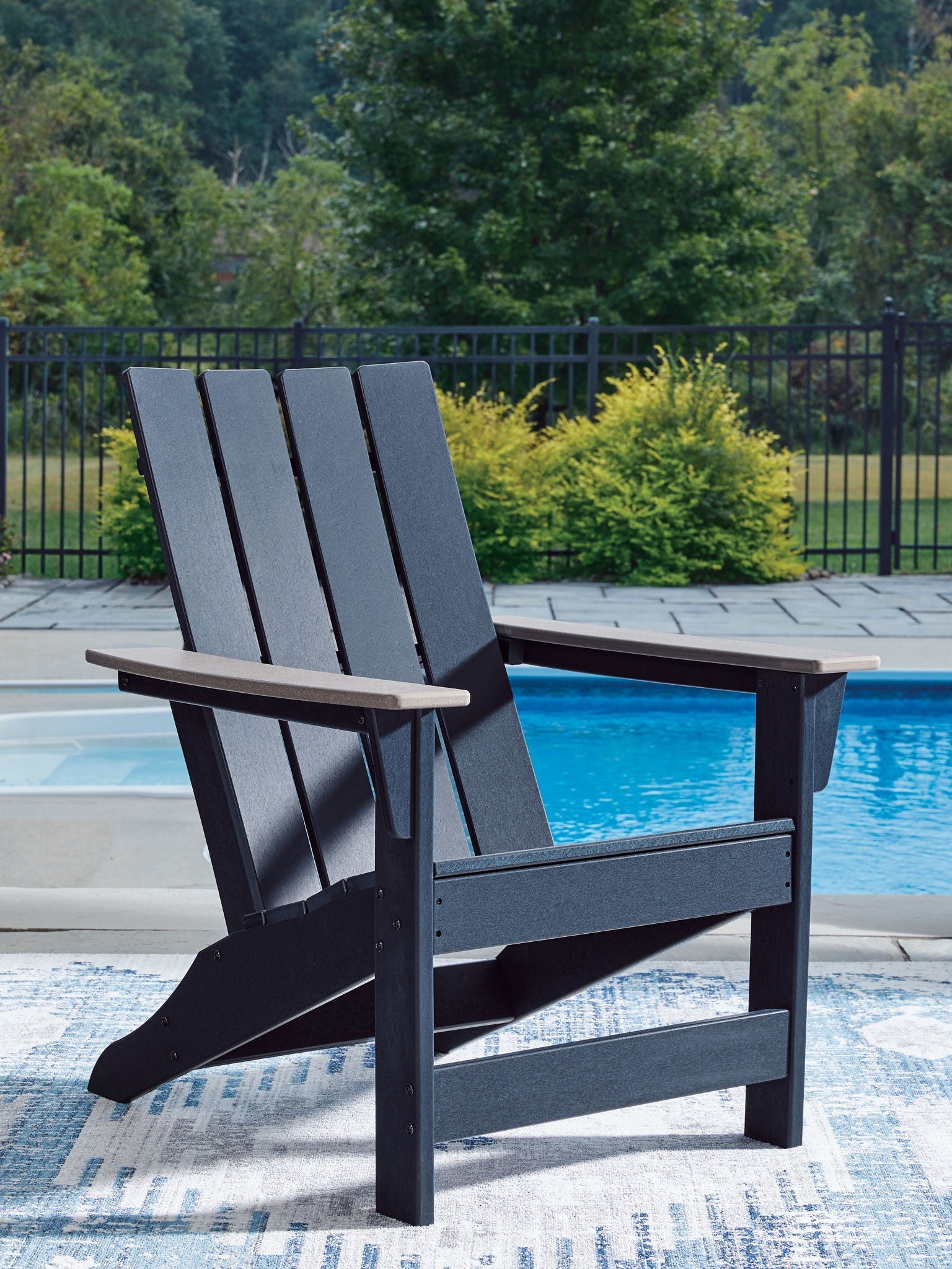 East Beach - Adirondack Chair - Black / Beige - Stylish Home Furniture
