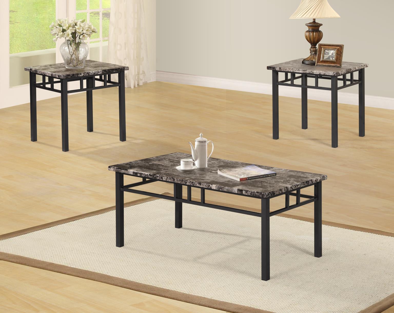 T759 - 3 Piece Table Set - Brown - Stylish Home Furniture
