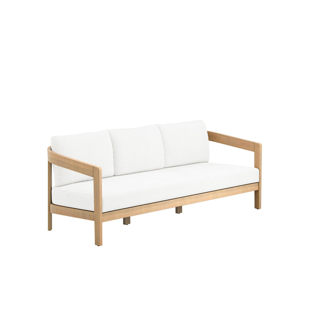 Wesley - Patio Sofa With Cushions - White - Stylish Home Furniture