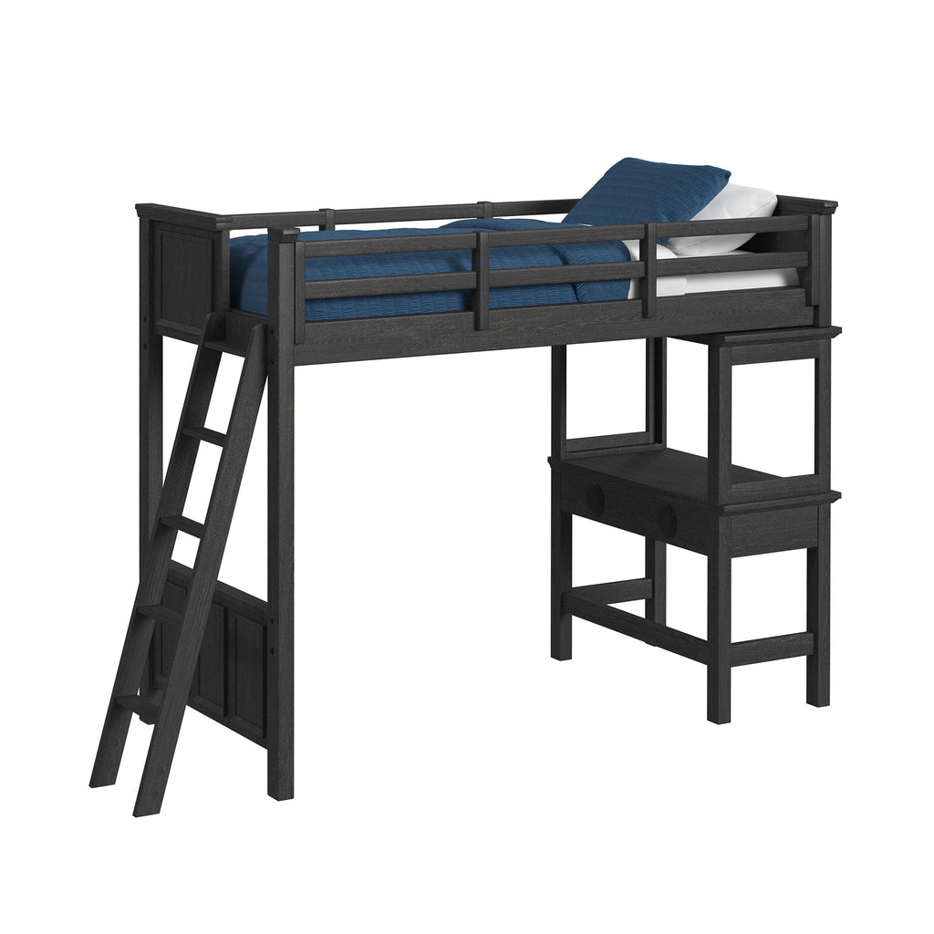 Hampton Kids - Loft With Ladder And Desk With Speaker Bedroom Set - Stylish Home Furniture