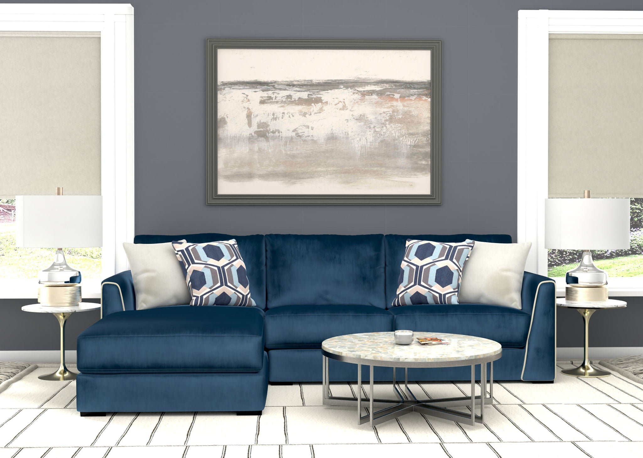 Jetson - Sectional With Comfort Coil Seat Cushions And Included Accent Pillows
