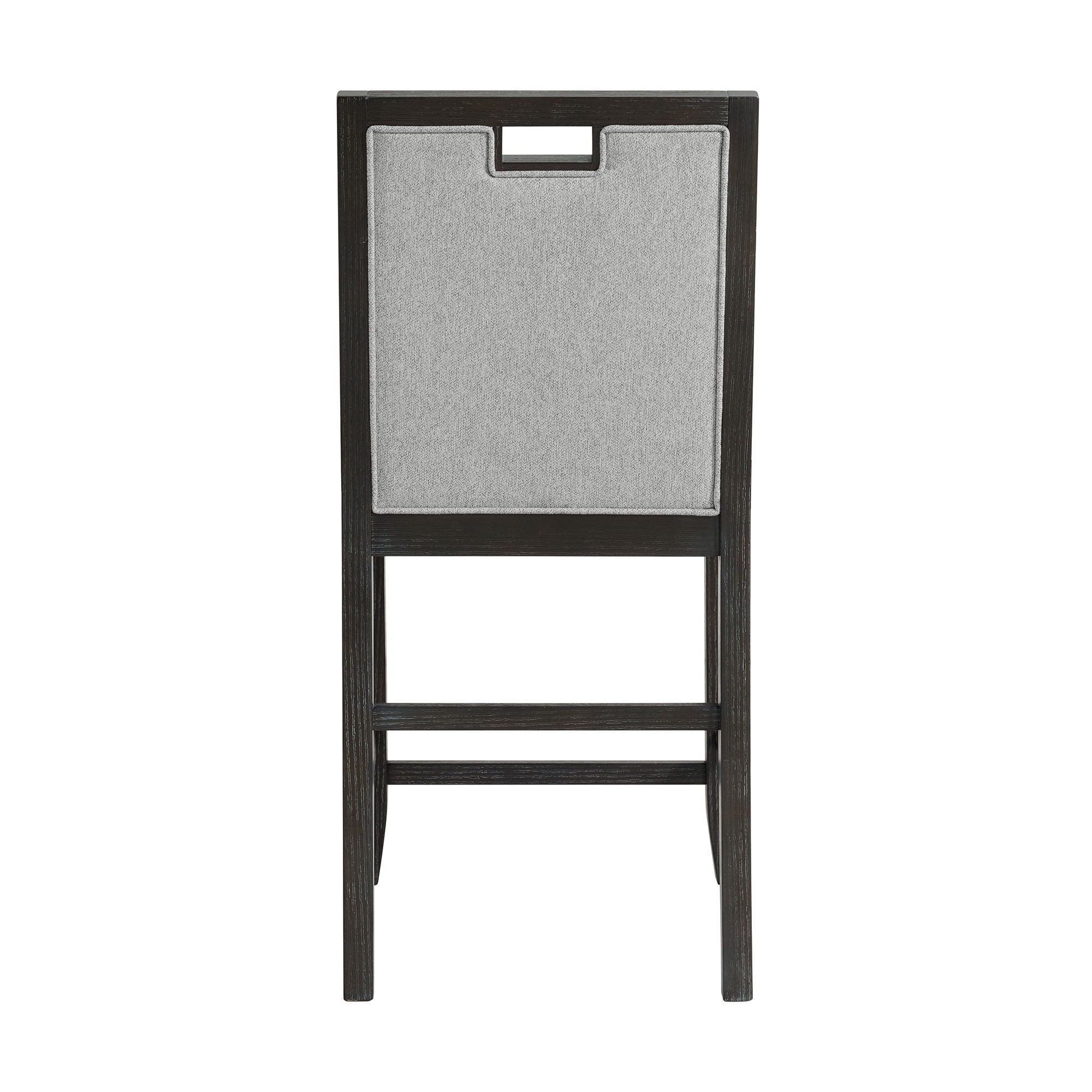 Elodie - Fabric Counter Chair (Set of 2) - Charcoal / Gray - Stylish Home Furniture