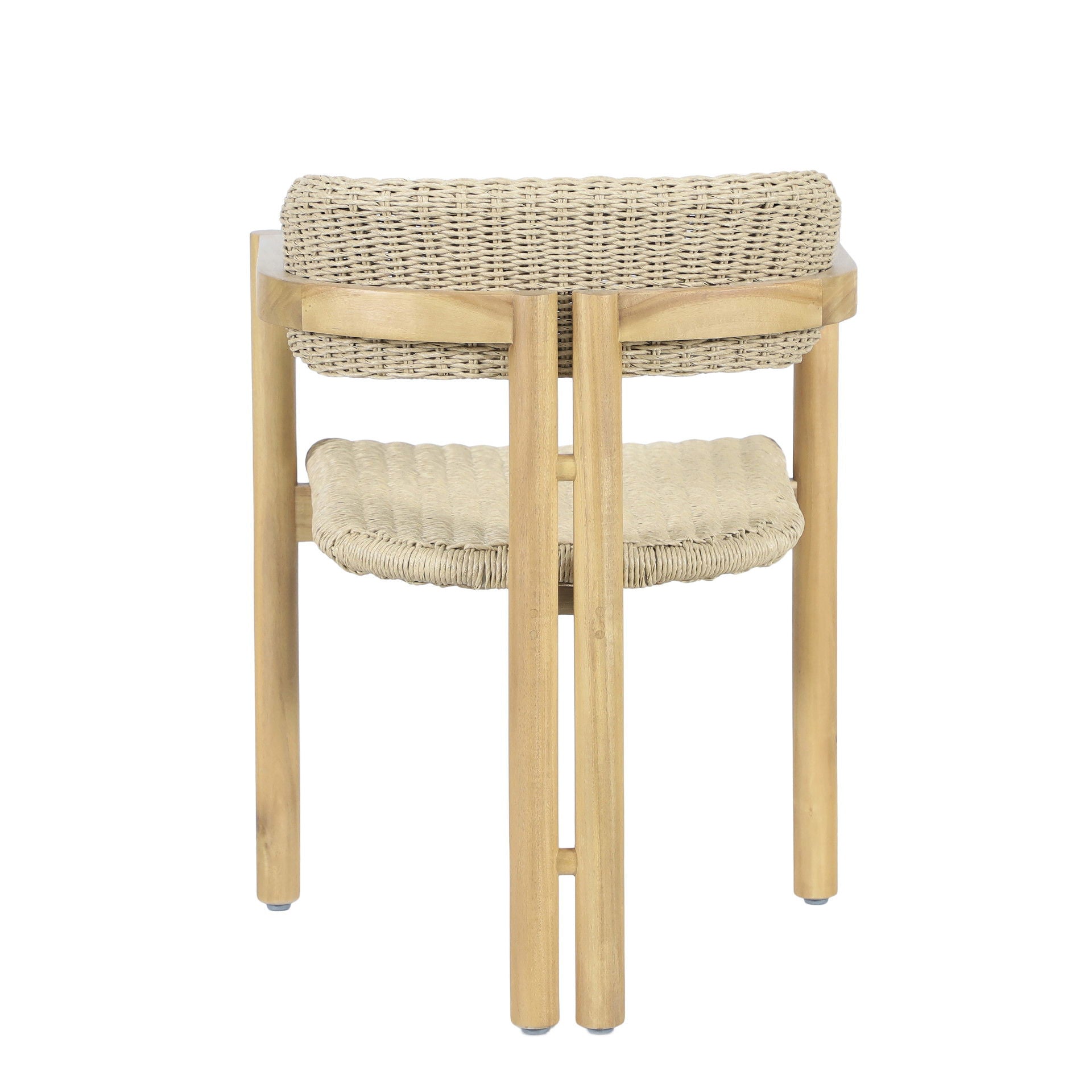 Sedona - Wood And Wicker Patio Dining Chair (Set of 2) - Natural / Brown - Stylish Home Furniture