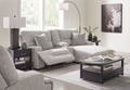 Acklen Place - 4 Pc. - 3-Piece Power Reclining Sectional Sofa With Raf Chaise, Wide Seat Power Recliner - Pewter - Stylish Home Furniture