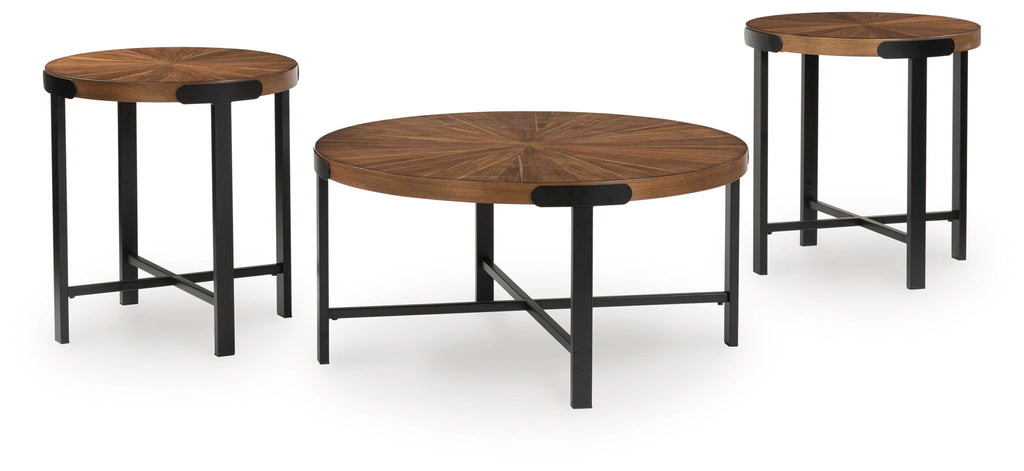 Crosstrail - Occasional Table Set (Set of 3) - Brown - Stylish Home Furniture