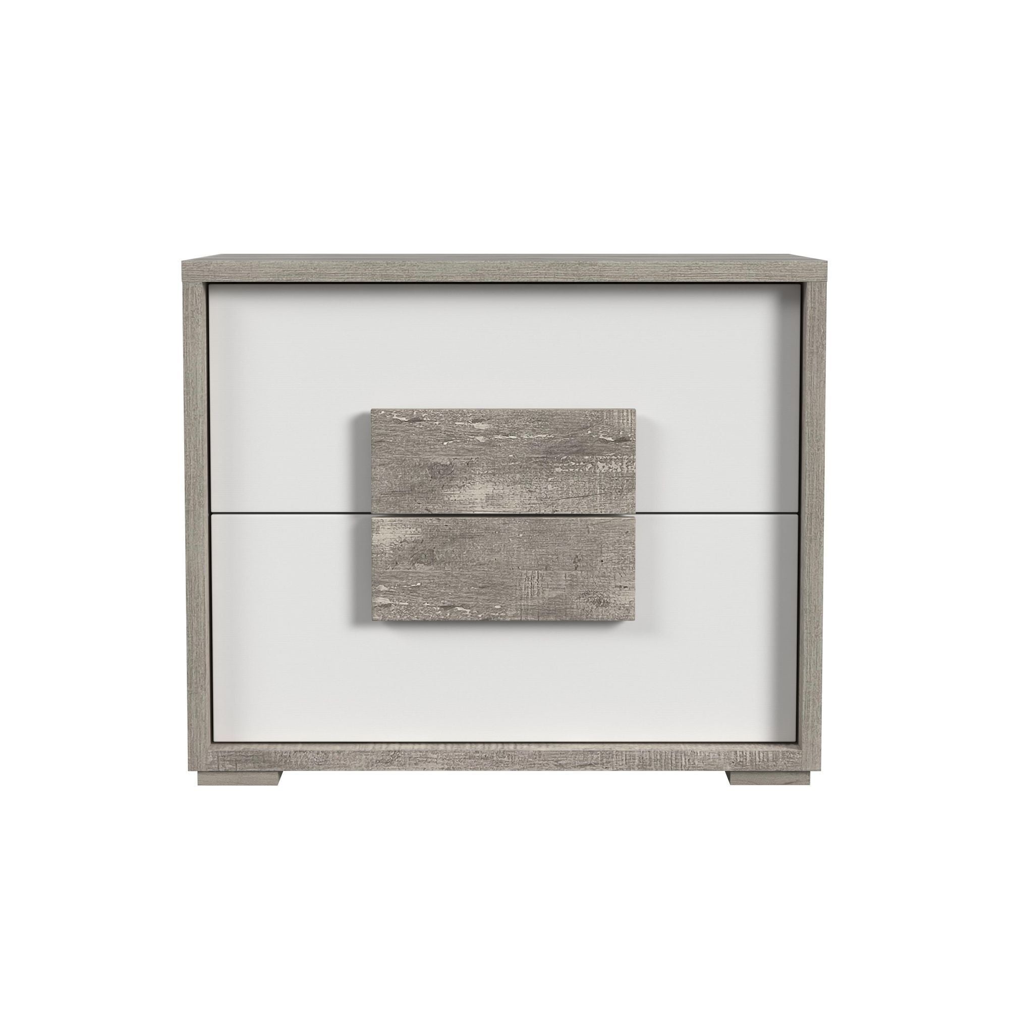 San Matteo - 2-Drawer Nightstand With USB - Gray - Stylish Home Furniture