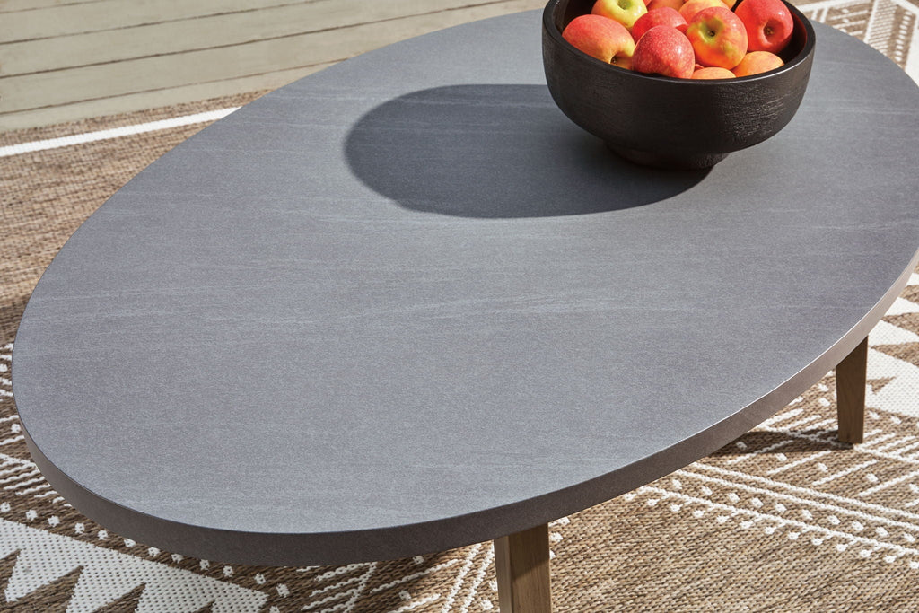 Harmony Headlands - Oval Cocktail Table - Natural / Gray - Stylish Home Furniture