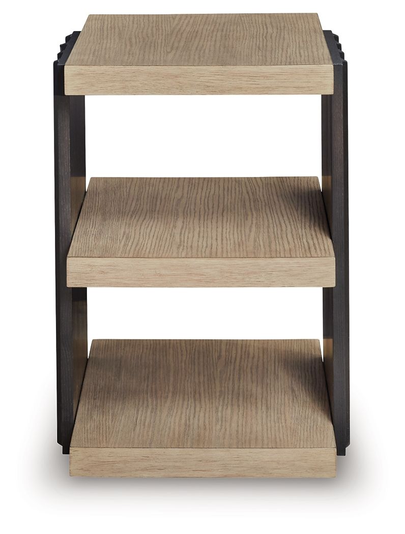 Rylandyn - Rectangular End Table - Black / Light Brown - Stylish Home Furniture