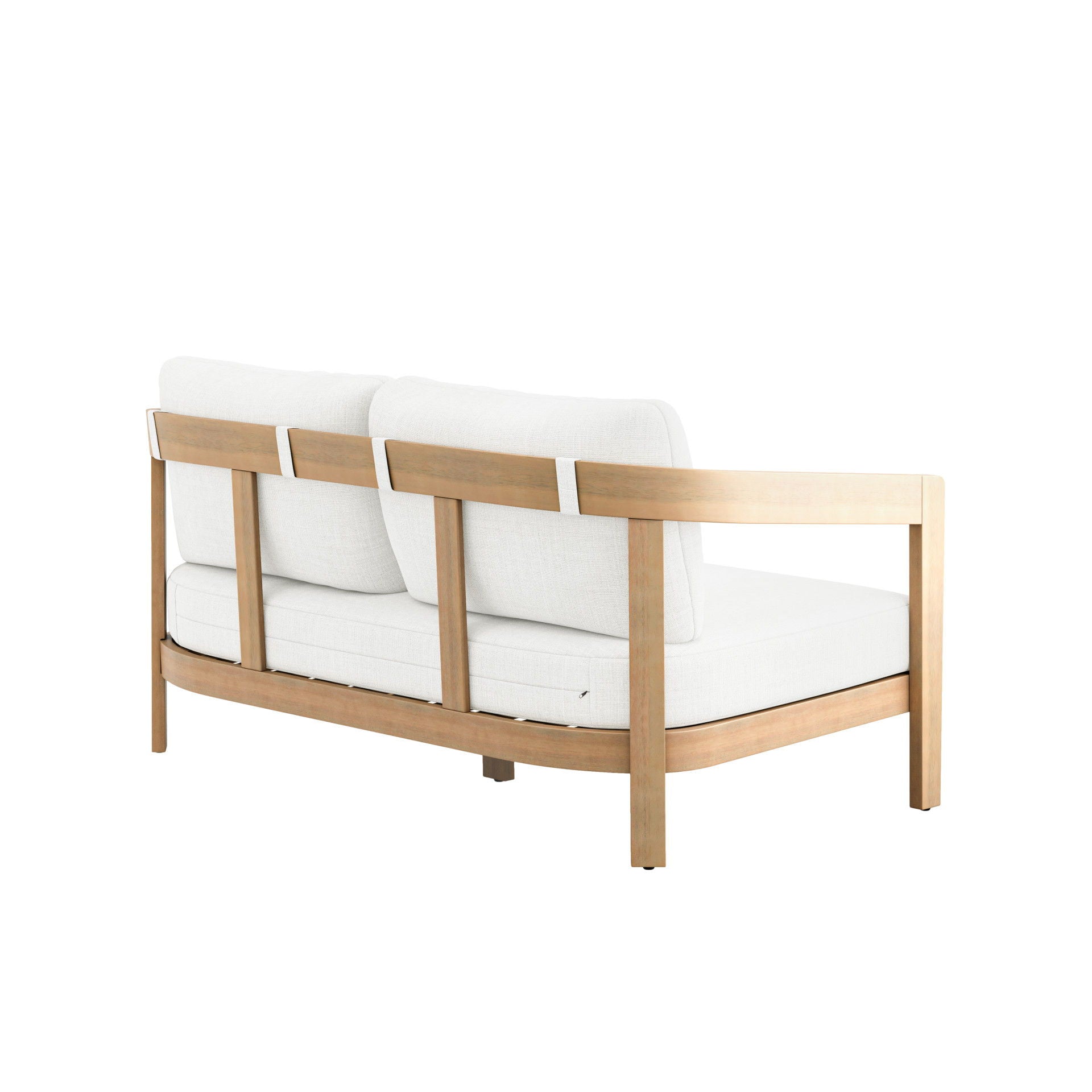 Wesley - Patio Loveseat With Cushions - White - Stylish Home Furniture