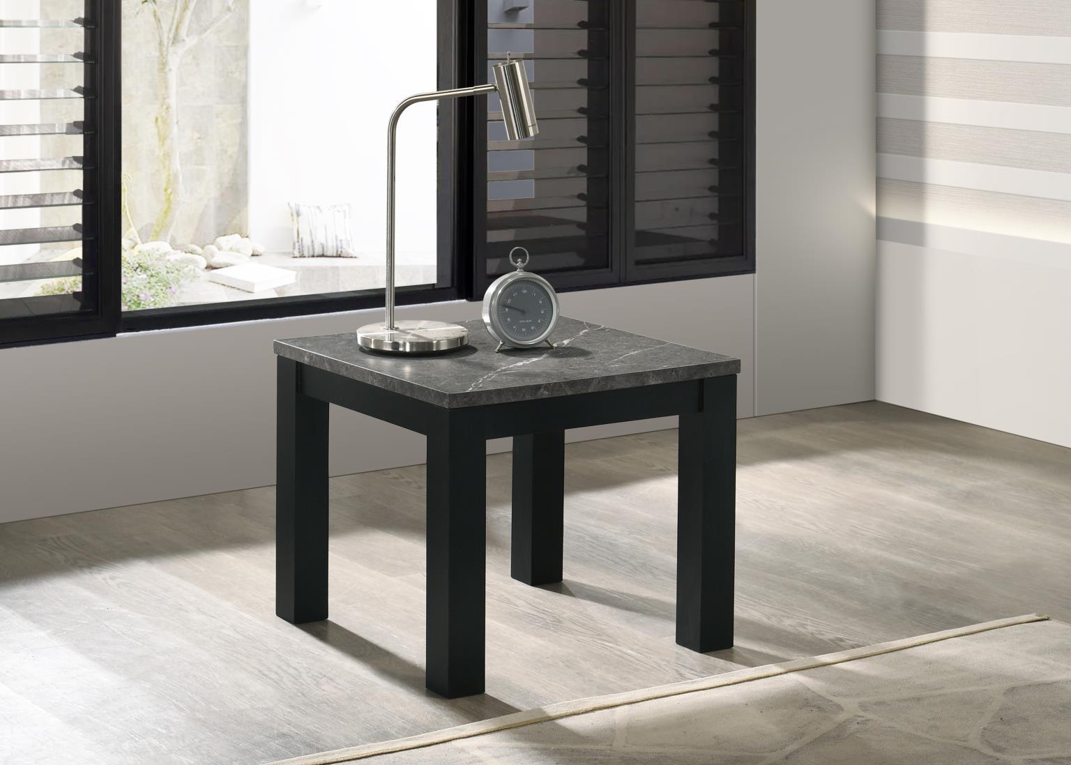 T230 - Melamine Top 3 Piece Table Set (Coffee And 2 End Tables) - Dark Gray - Stylish Home Furniture