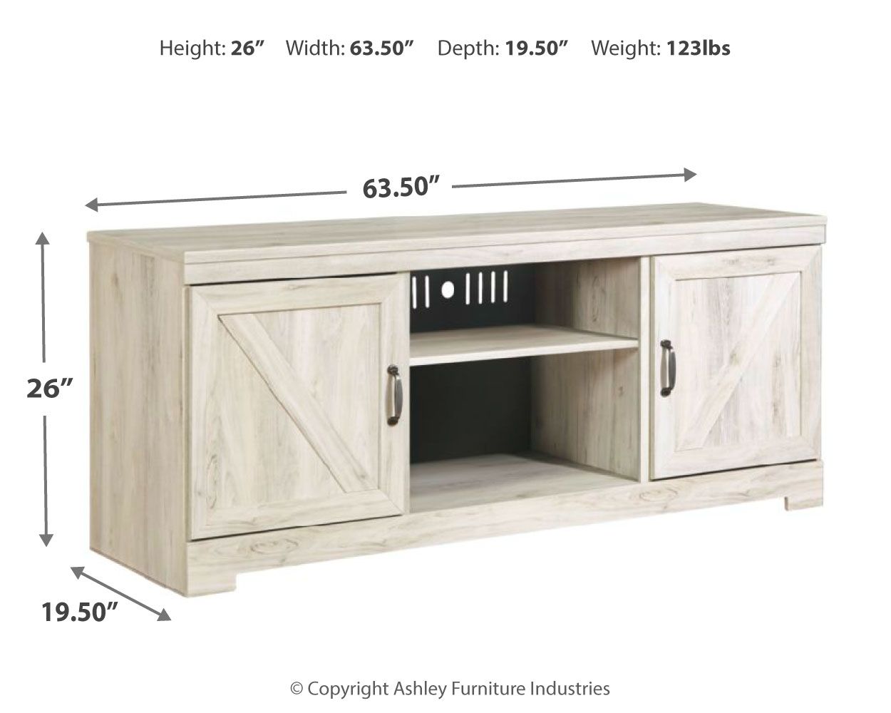 Bellaby - TV Stand W/Fireplace Option - Stylish Home Furniture