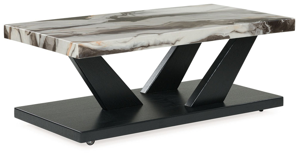Cendill - Occasional Table Set (Set of 3) - Dark Brown / White / Black - Stylish Home Furniture
