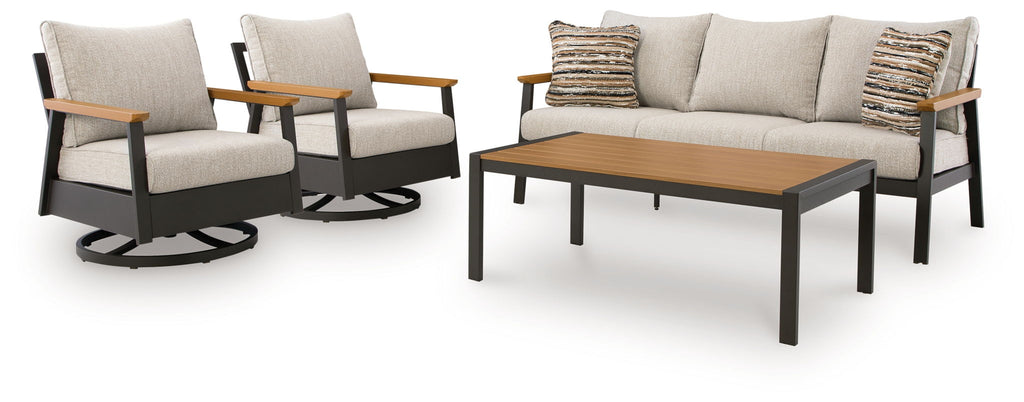 Carmel Highlands - Sofa, Chairs, Table Set (Set of 4) - Dark Brown - Stylish Home Furniture