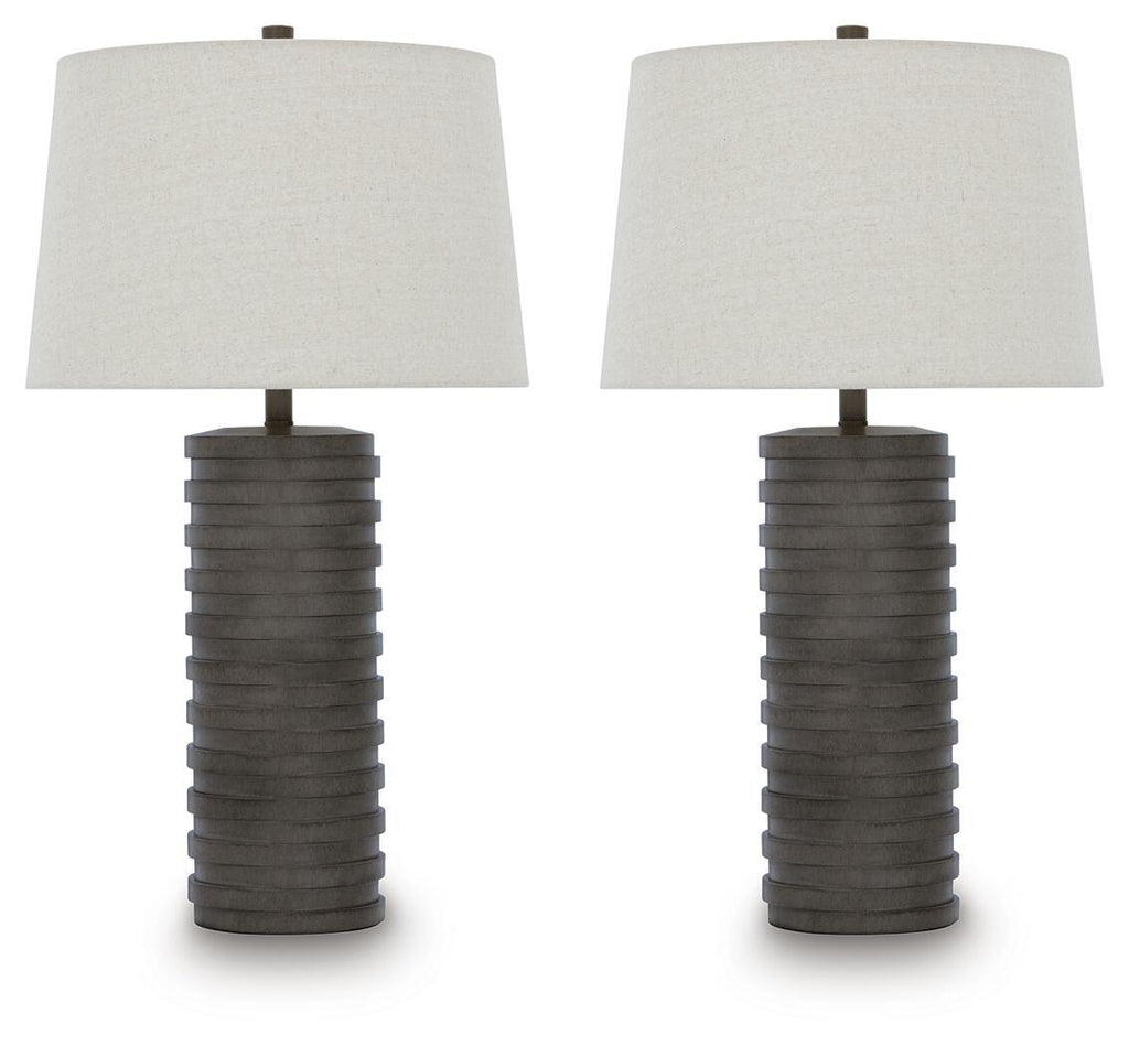 Neilett - Poly Table Lamp (Set of 2) - Antique Brown - Stylish Home Furniture