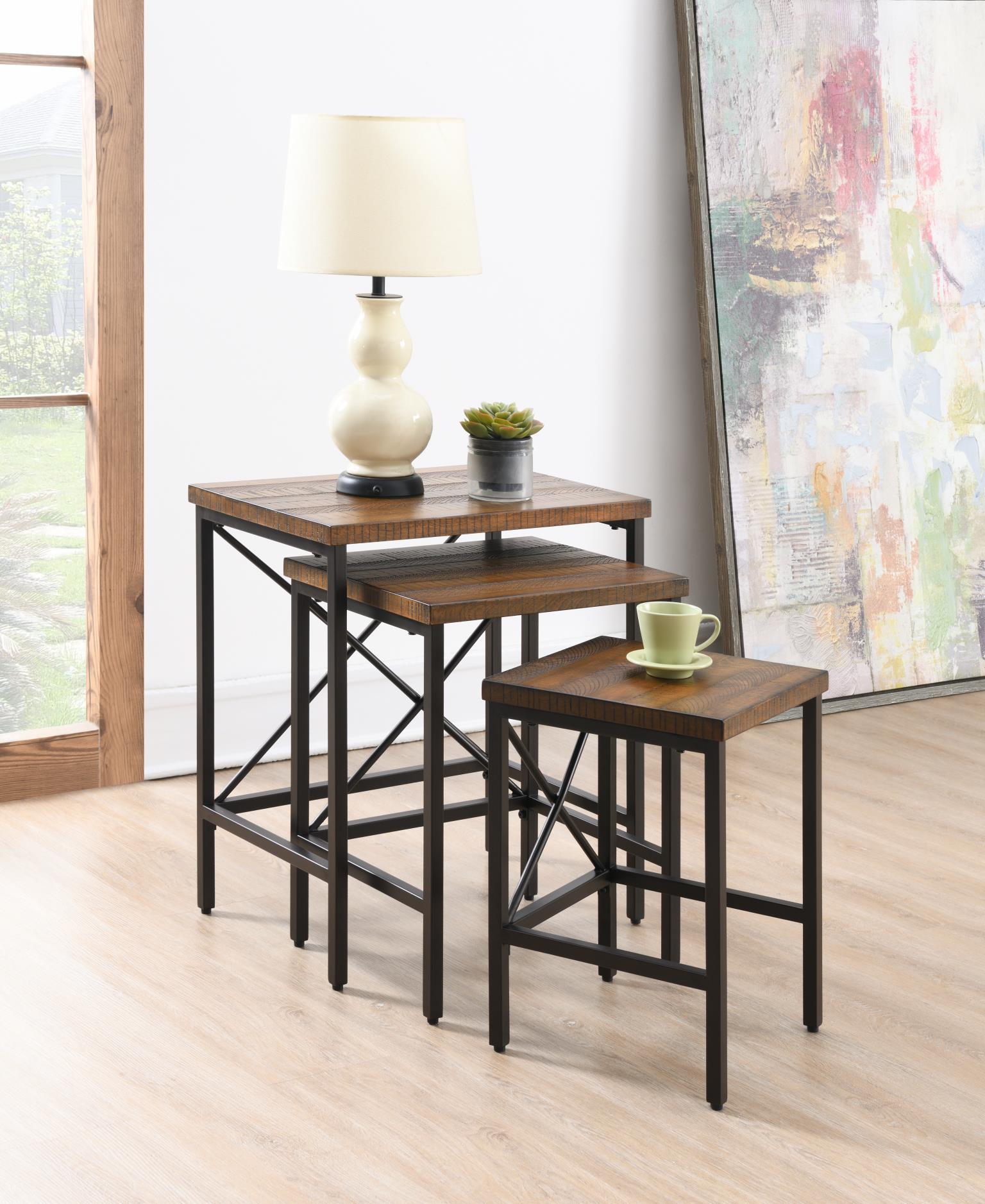T350 - Nesting Tables (Set of 3) - Pepper - Stylish Home Furniture