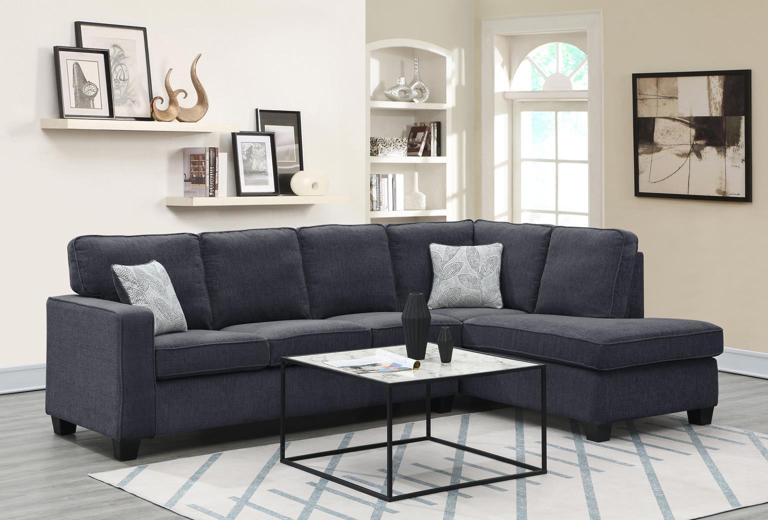 U310 - 2 Piece Sectional - Slate Gray - Stylish Home Furniture