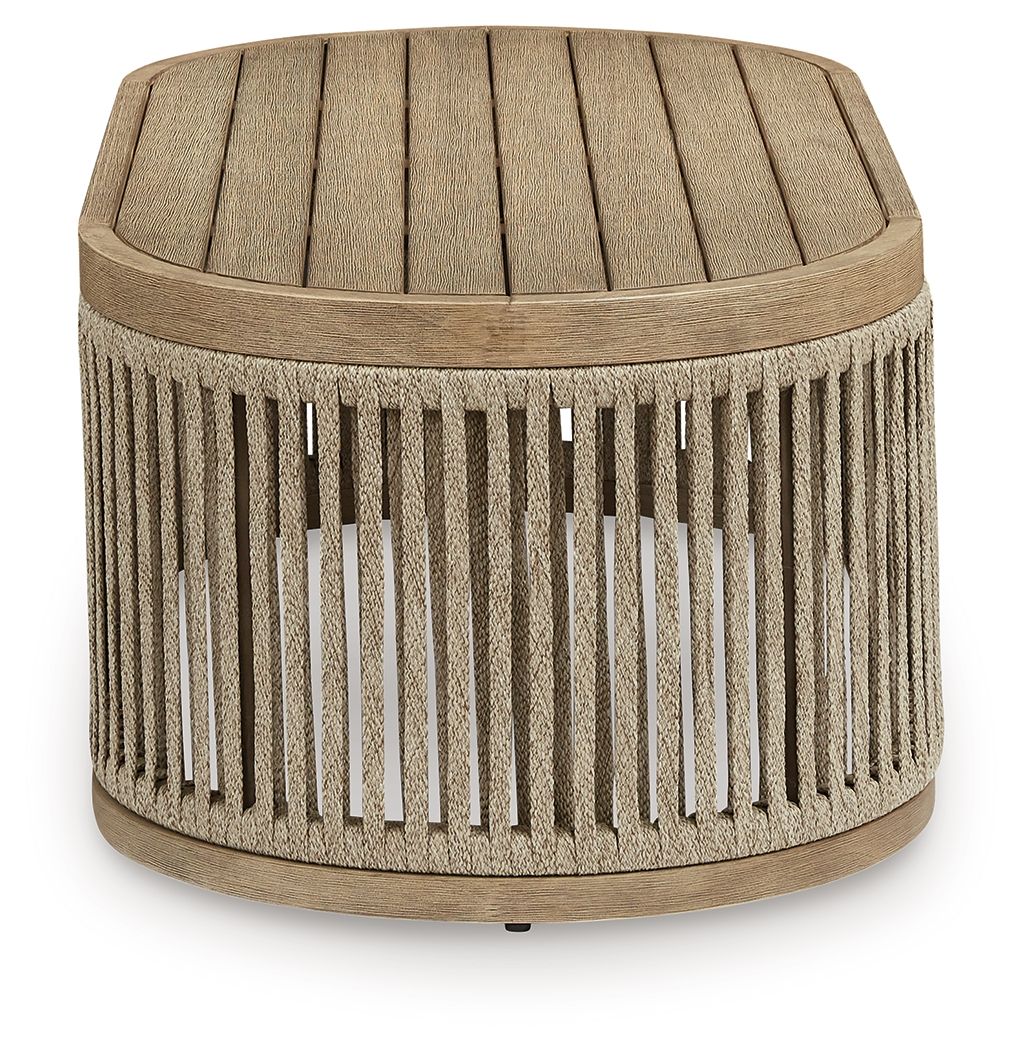 Serena Shores - Rectangular Cocktail Table - Beige - Stylish Home Furniture