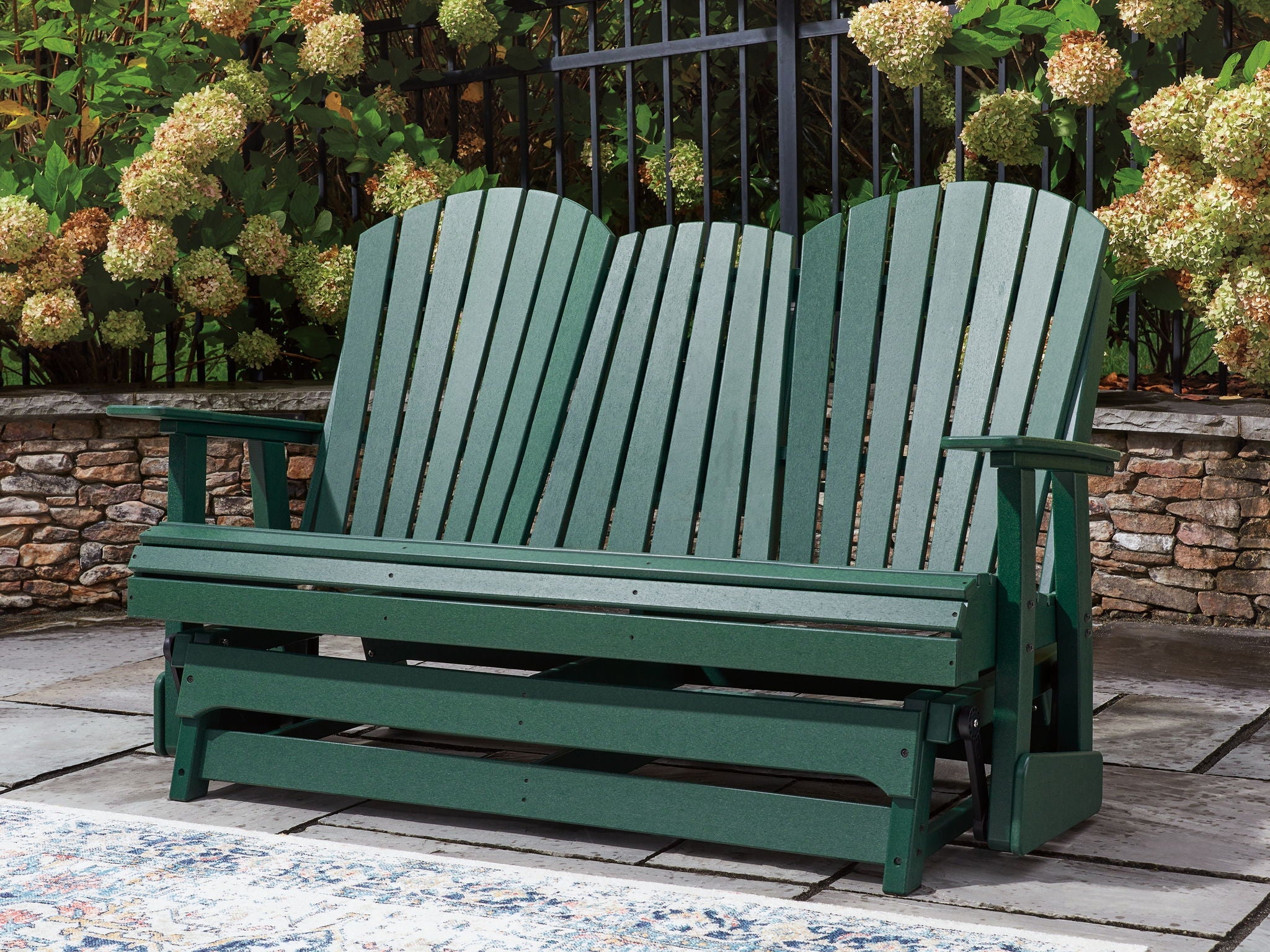 Shell Beach - Loveseat Glider - Green - Stylish Home Furniture