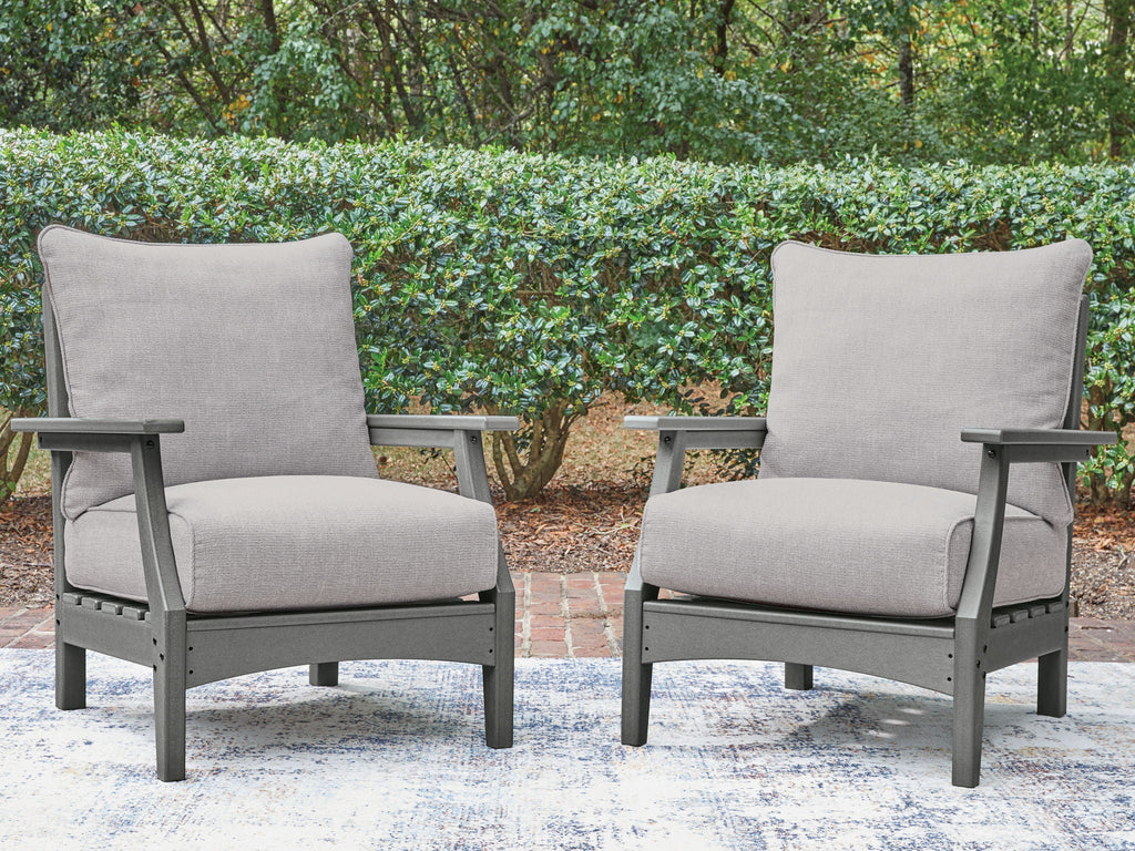 Cove Beach - Lounge Chair With Cushion (Set of 2) - Gray - Stylish Home Furniture