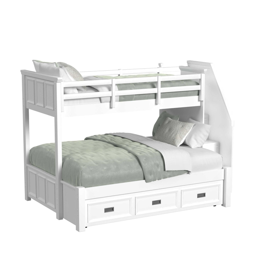 Hampton Kids - Bunk With Staircase And Trundle Bedroom Set - Stylish Home Furniture