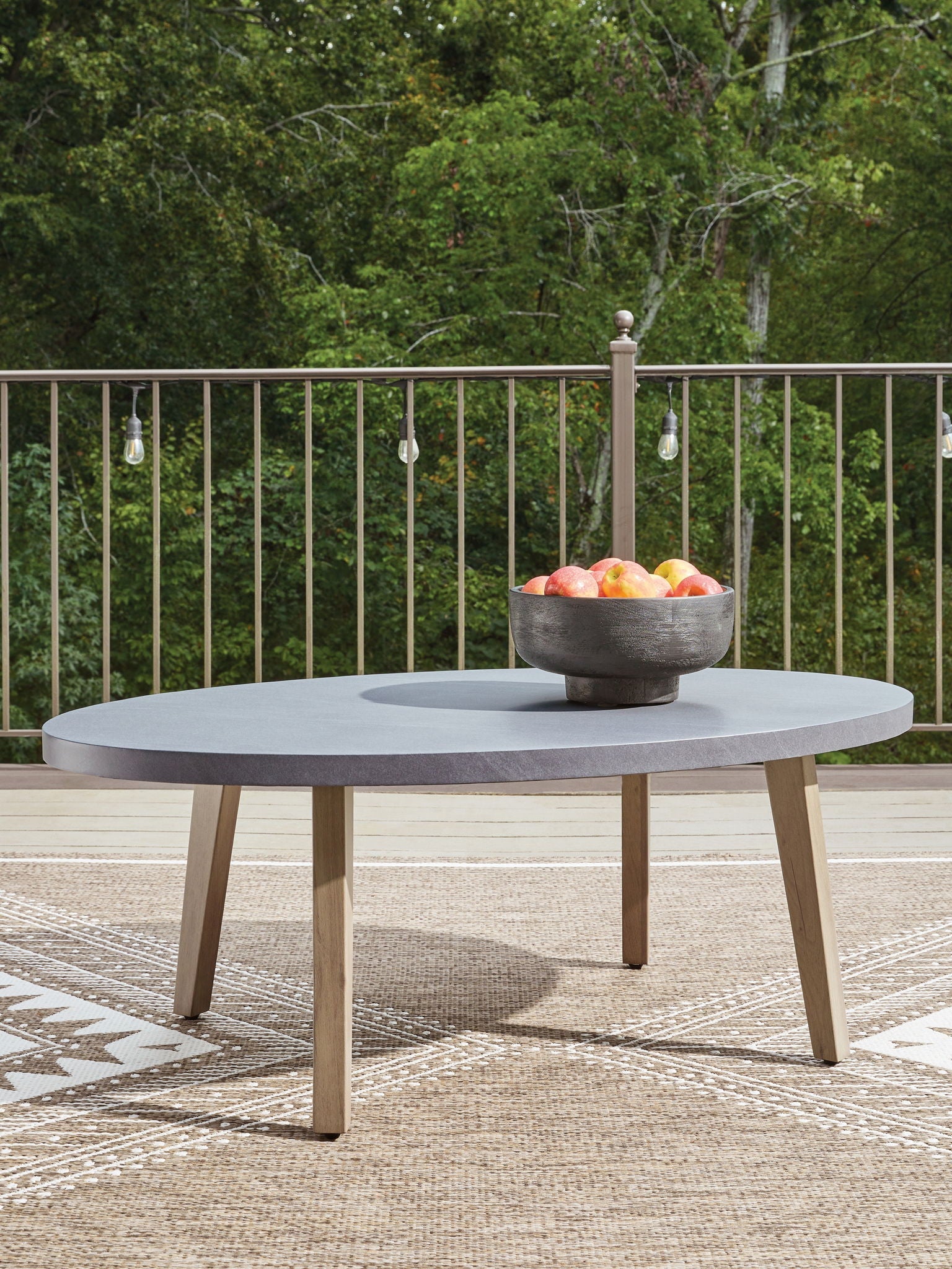 Harmony Headlands - Oval Cocktail Table - Natural / Gray - Stylish Home Furniture