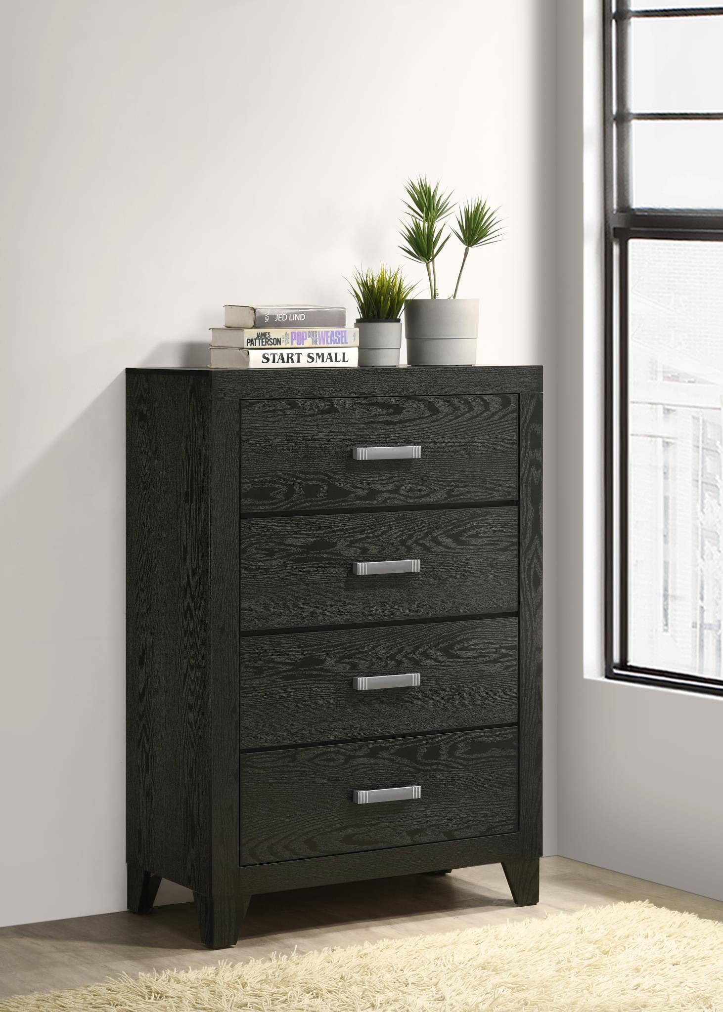 B385 - Chest - Black - Stylish Home Furniture