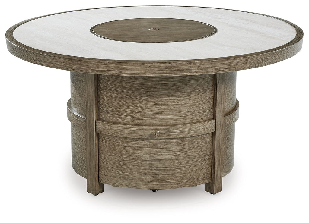Rainier Ranch - Round Fire Pit Table - Beige - Stylish Home Furniture