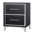 Ava - 2 Drawer Nightstand - Ebony - Stylish Home Furniture
