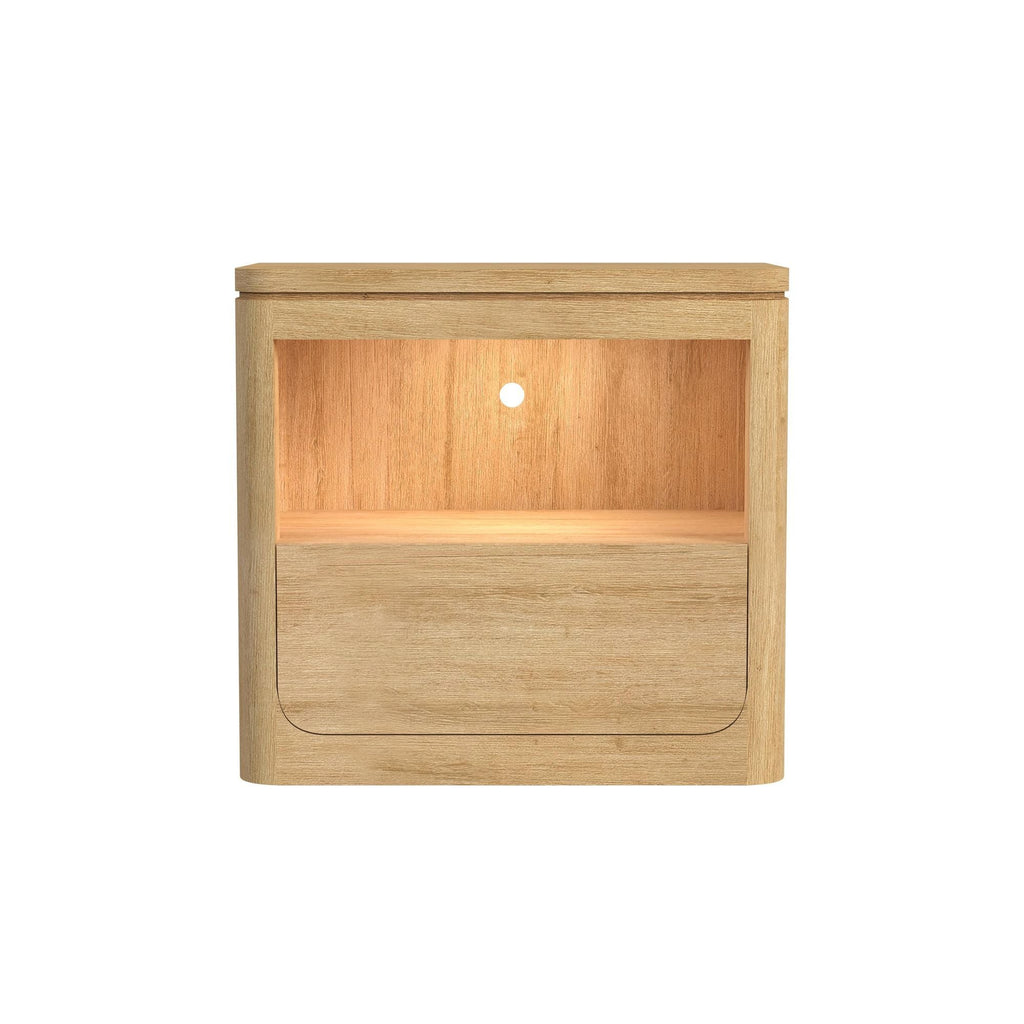 Rosalie - Nightstand With USB And LED - Stylish Home Furniture