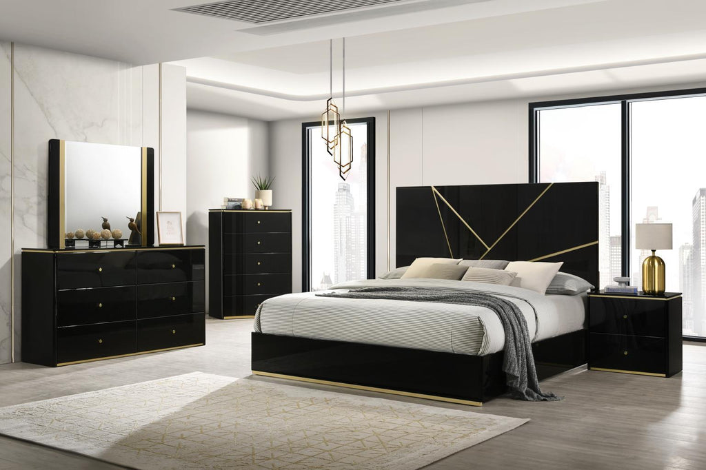 B120 - Night Stand - Black - Stylish Home Furniture