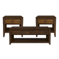 Phillipe - 3 Piece Occasional Table Set (Coffee Table & Two End Table) - Cherry - Stylish Home Furniture