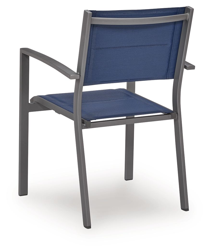 Rocky Creek - Sling Arm Chair (Set of 4) - Blue / Gray - Stylish Home Furniture