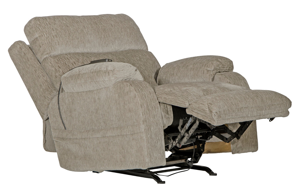 Refresher - Power Headrest Power Rocker Recliner With CR3 Heat / Massage / Lumbar - Stylish Home Furniture