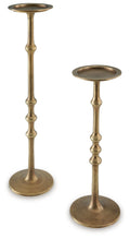 Larwick - Candle Holder Set (Set of 2) - Antique Brass Finish - Stylish Home Furniture