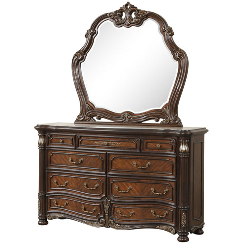 Bella Notte - Dresser Mirror - Mahogany Brown - Stylish Home Furniture