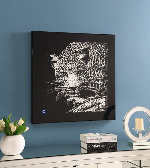 A2020 - LED Wall Art (Leopard) - Pearl Silver - Stylish Home Furniture